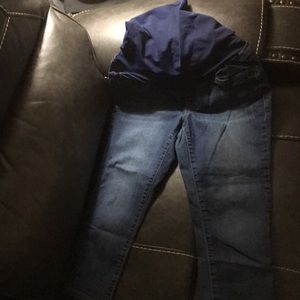 Blue spice maternity capris